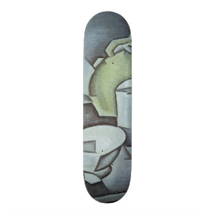 Skateboard La vie toujours avec une bouteille de vin et d'un