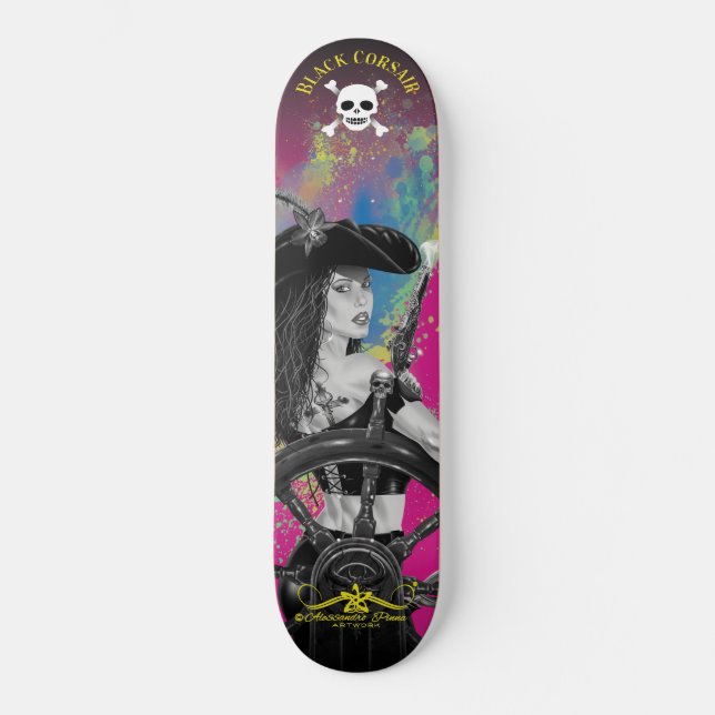 Skateboard Lady Black Corsair (Recto)