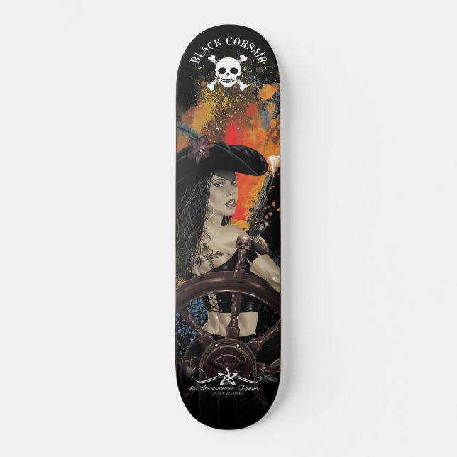 Skateboard Lady Black Corsair (Recto)