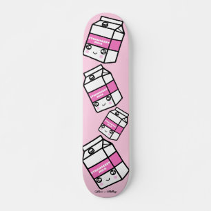 Skateboard Lait de fraise Cute Kawaii Lait de lait Yum Pastel
