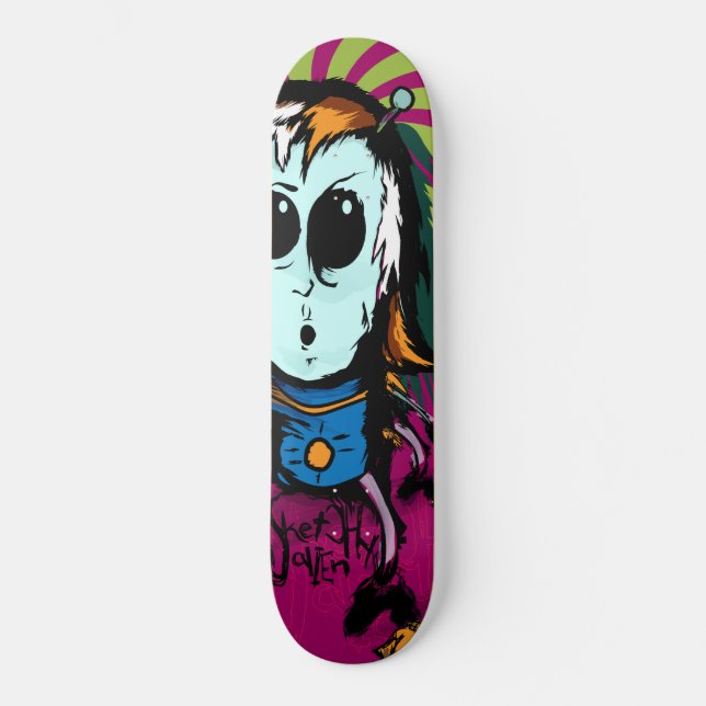 Skateboard L'alien peu précis existe et vit sur votre (Recto)
