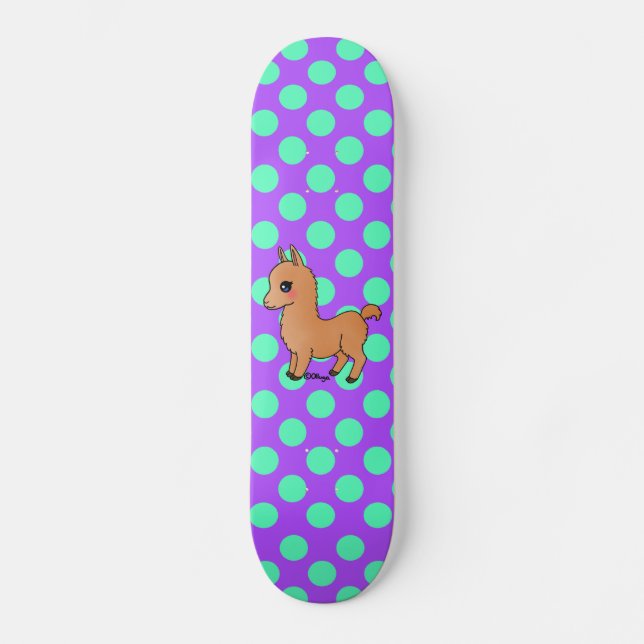 Skateboard Lama orange mignon (Recto)