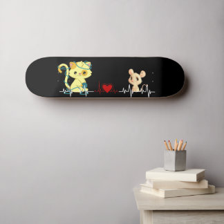 Skateboard L'amour entre chat et souris