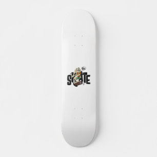 Skateboard Lapin drôle avec planche à roulettes - "Patinage d