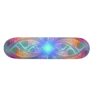 Skateboard L'arc-en-ciel psychédélique tourbillonne motif d