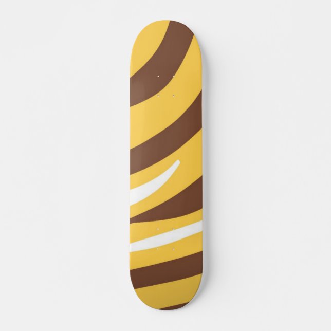Skateboard l'art abstrait tigre (Devant)