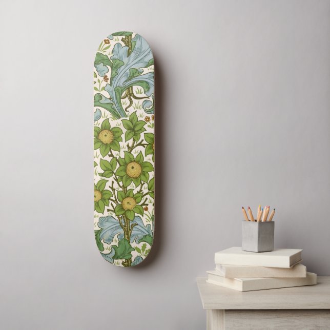 Skateboard L'art nouveau du motif de verger de William Morris (Art mural)