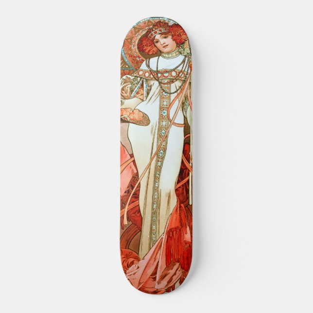 Skateboard L'Automne par Alphonse Mucha (Recto)