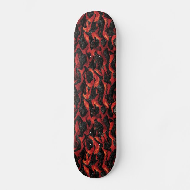 Skateboard Lave Et Roches Volcaniques | Volcano Magma motif (Recto)