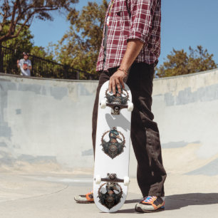 Skateboard "Le bec de fer : un ibis à vapeur"