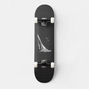 Skateboard Le chrome aiment le voilier sur la fibre de
