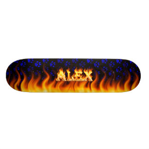 Skateboard Le feu de planche à roulettes d'Alex et conceptio