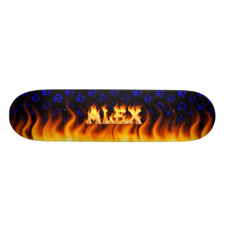 Skateboard Le feu de planche à roulettes d'Alex et conception
