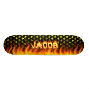 Skateboard Le feu de planche à roulettes de Jacob et