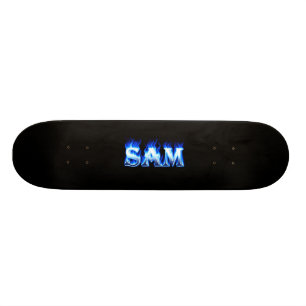 Skateboard Le feu de planche à roulettes de Sam et conceptio