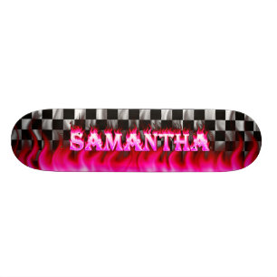 Skateboard Le feu de rose de planche à roulettes de Samantha