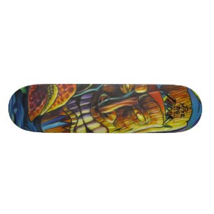 Skateboard Le feu du dieu de Tiki