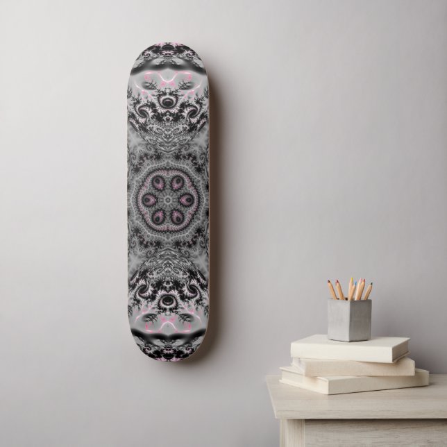 Skateboard Le Jardin Fractal Argenté (Art mural)