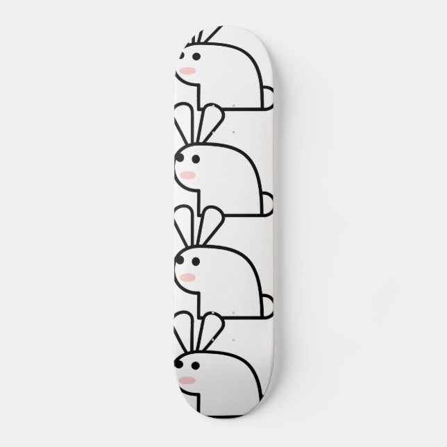 Skateboard Le lapin blanc (Recto)