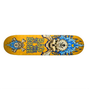 Skateboard Le mauvais au crâne d'os