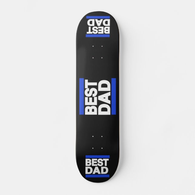 Skateboard Le meilleur bleu de papa (Recto)