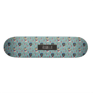 Skateboard Le motif nautique   de chat et de chien ajoutent