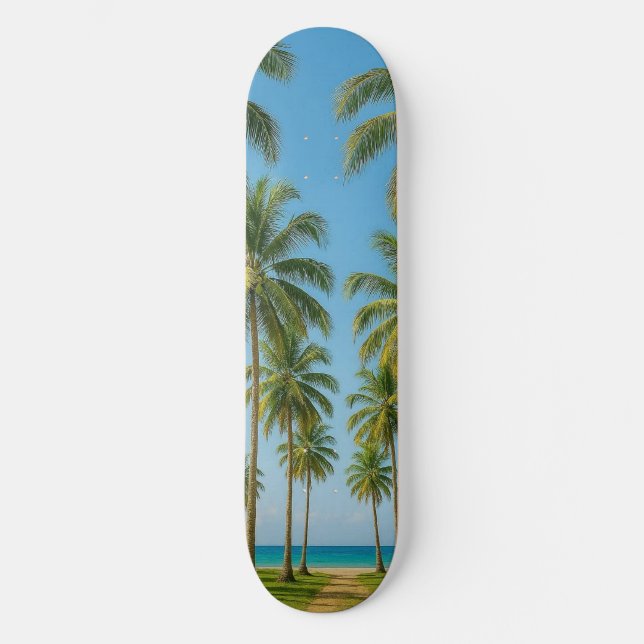 Skateboard Le paradis tropical de l'océan bleu (Recto)