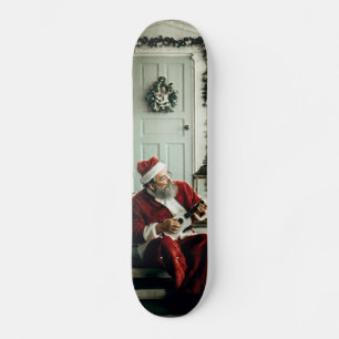 Skateboard Le Père Noël joue de la musique