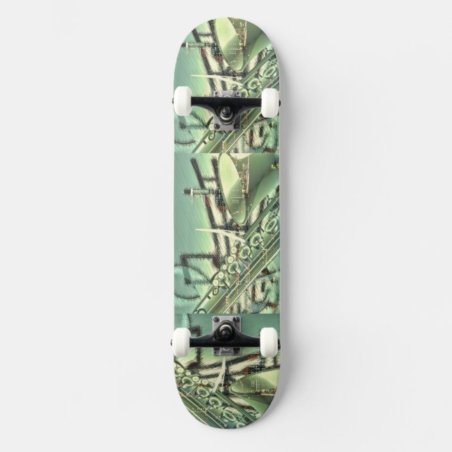 Skateboard Le saxophone de musique note des instruments de (Recto)