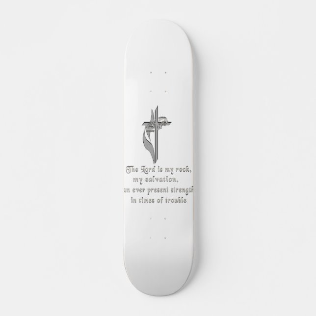 Skateboard Le Seigneur est mon rocher (Devant)