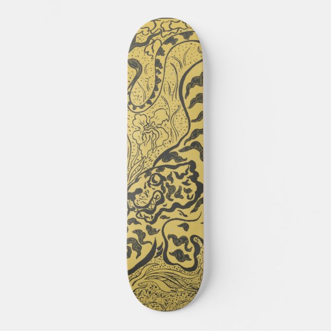 Skateboard Le tigre dans la jungle (animal sauvage) (par Paul (Recto)