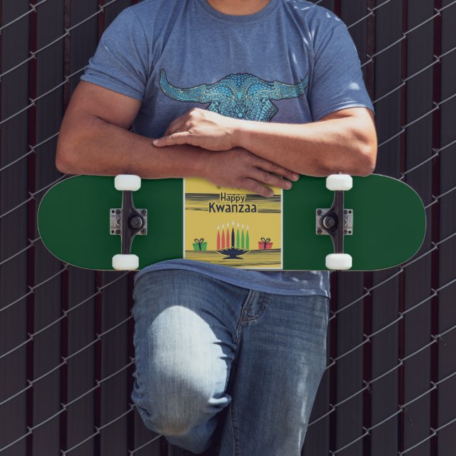 Skateboard Le ton chaud et célébratif de Kwanzaa de SlipperyJ (Extérieur 3)
