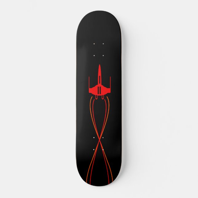 Skateboard Le vaisseau spatial rouge (Recto)