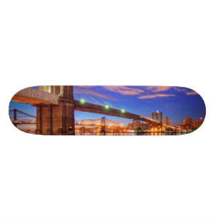 Skateboard L'East River, pont de Brooklyn, Manhattan