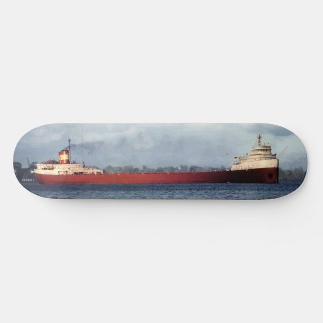 Skateboard L'Edmund Fitzgerald avec noms d'équipage (Horz)