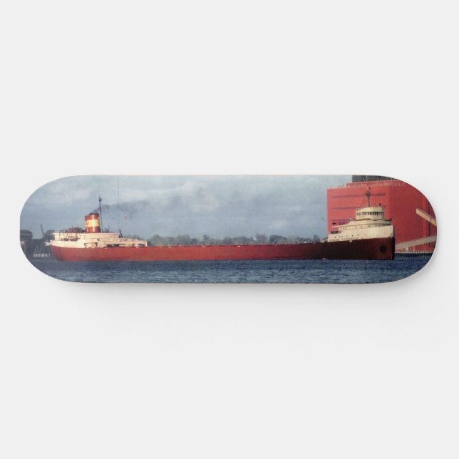 Skateboard L'Edmund Fitzgerald avec noms d'équipage (Horz)