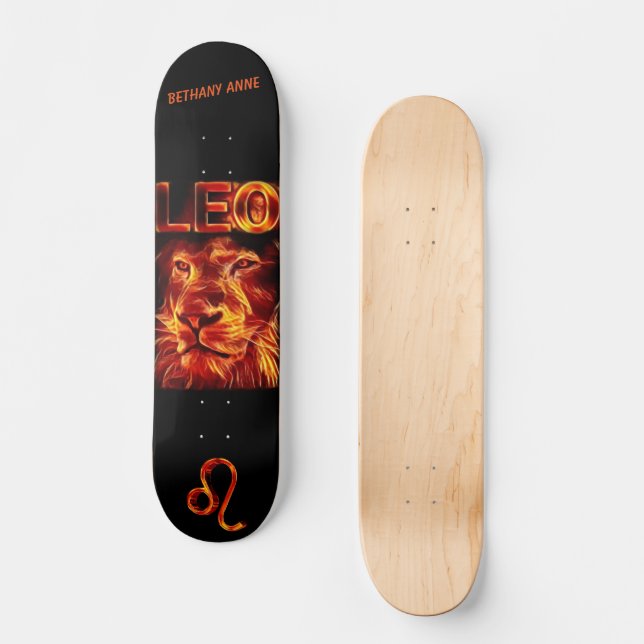 Skateboard Leo Lion Zodiac (Recto)