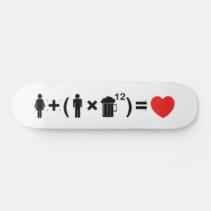 Skateboard L'équation d'amour pour les hommes