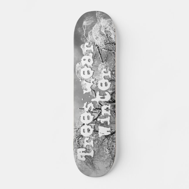 Skateboard les arbres l'hiver (Recto)