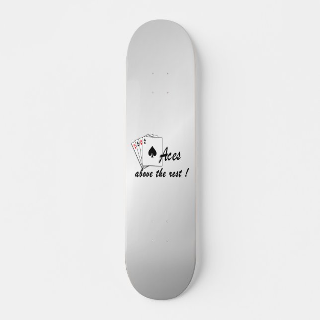 Skateboard Les As au-dessus du reste Coussin rond argent (Devant)