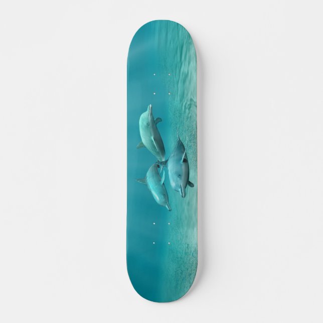 Skateboard Les dauphins de natation (Devant)