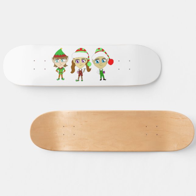 Skateboard Les elfes de Santas (Horz)