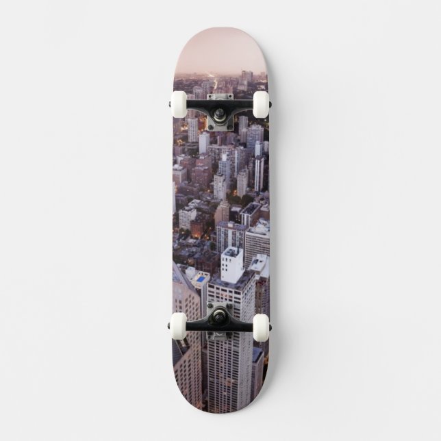Skateboard Les Etats-Unis, l'Illinois, Chicago, vue aérienne (Recto)