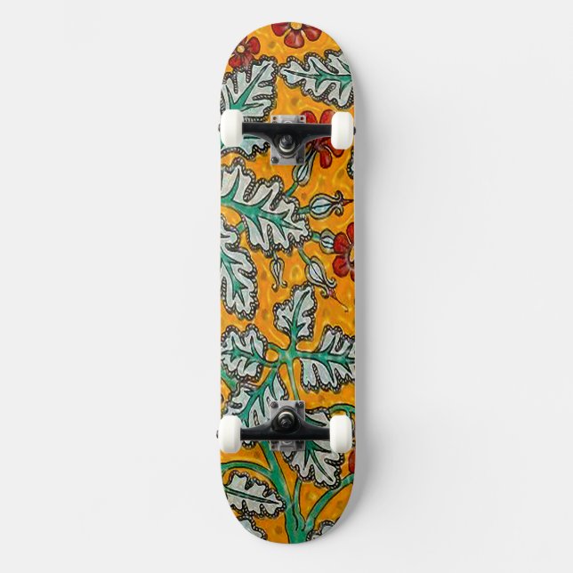 Skateboard Les fleurs jaunes de Betty (Recto)