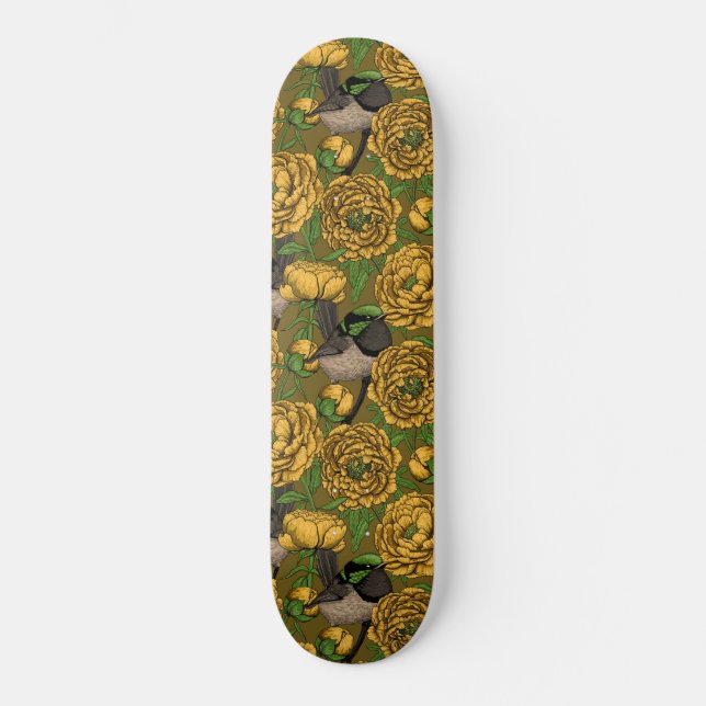 Skateboard Les pivoines et les brunes (Recto)