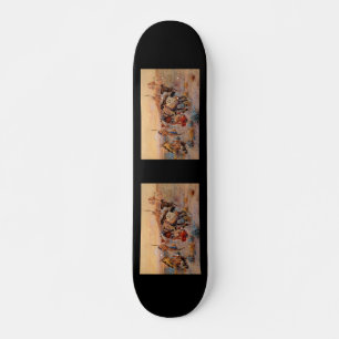 Skateboard Les premières traces de Wagon de Charles M. Russel