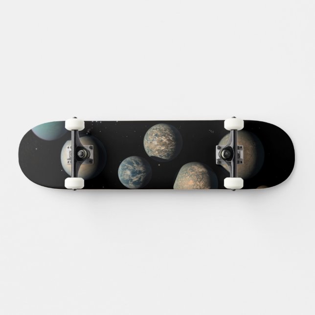 Skateboard Les Sept Planètes De La Taille De La Terre De Trap (Horz)