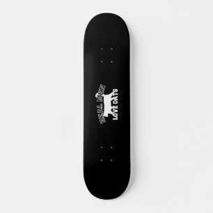 Skateboard Les vrais hommes aiment les chats Silhouette
