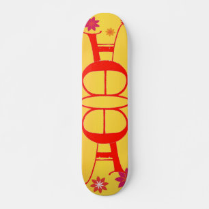 Skateboard Lettre E et tableau de bord A