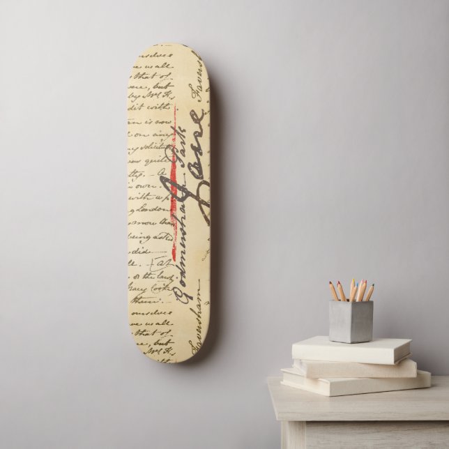 Skateboard LETTRE Jane Austen (Art mural)